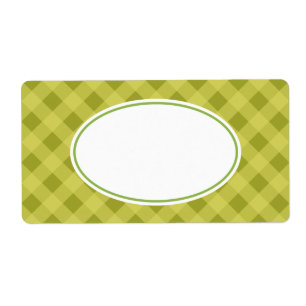 Green Gingham Labels