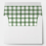 Green Gingham Lined Envelope<br><div class="desc">Green Gingham Lined Envelope with Return address

Can be used for any type of Event!

Use this Elegant watercolor Gingham Baby Shower invite for home party events,  and more!
Need a different heading? Check this collection for the same design with more options!</div>