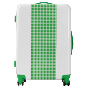Green Gingham Luggage