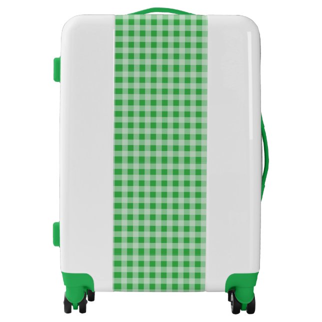 Green Gingham Luggage (Front)
