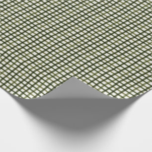 Green Gingham Modern Christmas Wrap Wrapping Paper