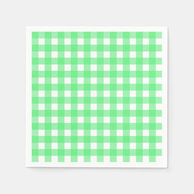Green gingham napkins (Front)