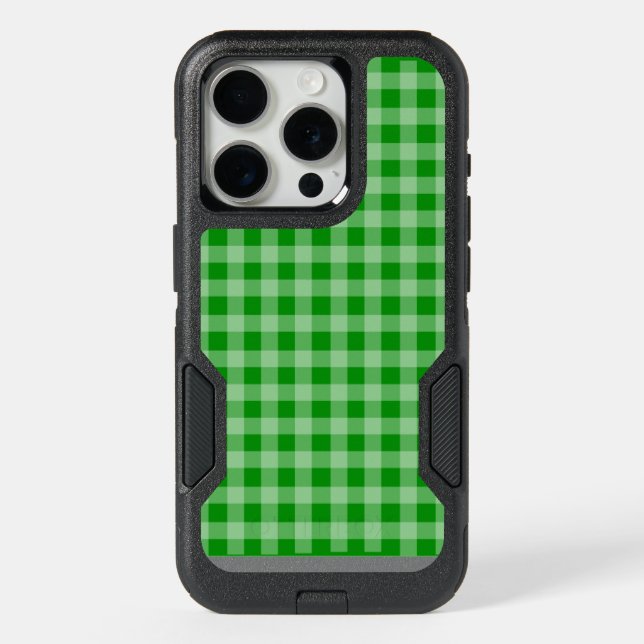 GREEN GINGHAM OTTERBOX CASE IPHONE CASE (Back)