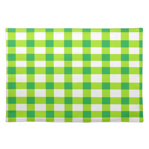 Green Gingham Placemat