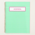 Green Gingham Planner<br><div class="desc">Green Gingham print</div>