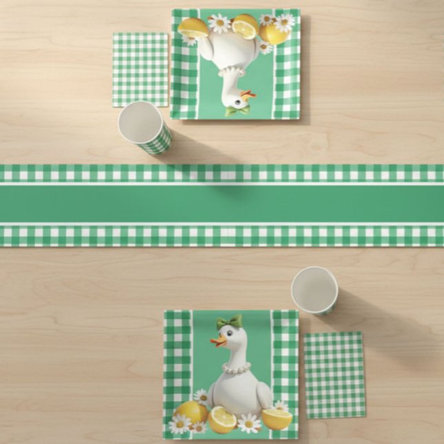 Green Gingham  Short Table Runner (Creator Uploaded)