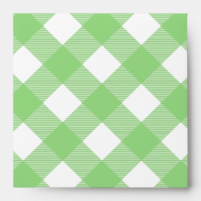 Green Gingham Tablecloth Pattern Envelope