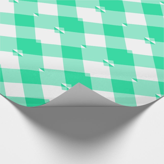 Green Gingham Wrapping Paper (Corner)
