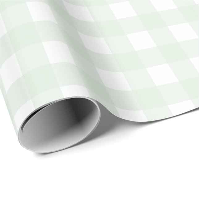 Green Gingham Wrapping Paper (Roll Corner)