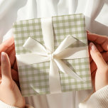 Green Gingham Wrapping Paper<br><div class="desc">This charming wrapping paper features a soft sage green and white gingham pattern, offering a classic, yet delicate look. Ideal for adding a sweet, cozy touch to gift wrapping for birthdays, baby showers, or any special occasion. The subtle color scheme and timeless plaid design make it a versatile choice, blending...</div>