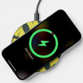Green Gingko Leaf Nature Lover Botanical Pattern Wireless Charger (Phone)