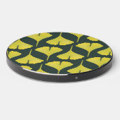 Green Gingko Leaf Nature Lover Botanical Pattern Wireless Charger (Front 2)