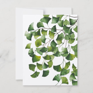 Green Ginkgo Biloba - Blank Card V1