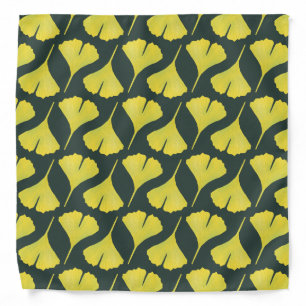 Green Ginkgo Leaf Pattern – Spring Botanical Bandana