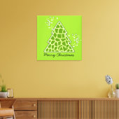 Green giraffe Christmas Tree Canvas Print (Insitu(LivingRoom))