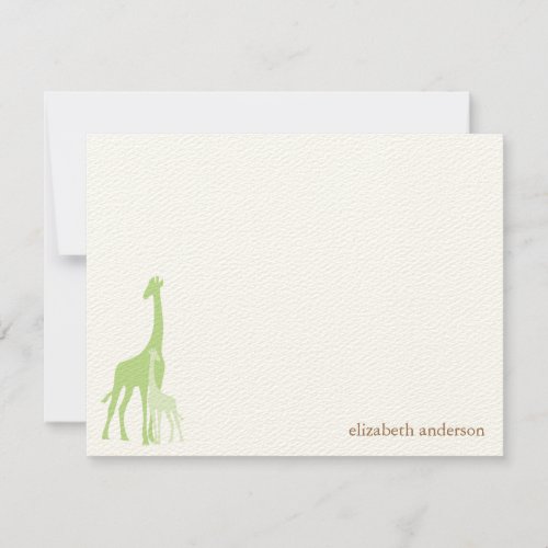 Green Giraffes Flat Thank You