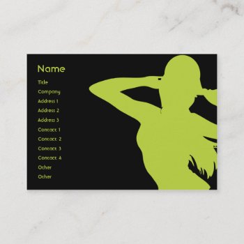Green Girl - Chubby Business Card by ZazzleProfileCards at Zazzle