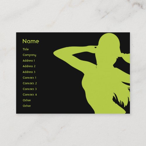 Green Girl - Chubby Business Cards