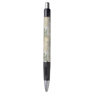 Green Glam Chic Gold Tropical Leaves Pen