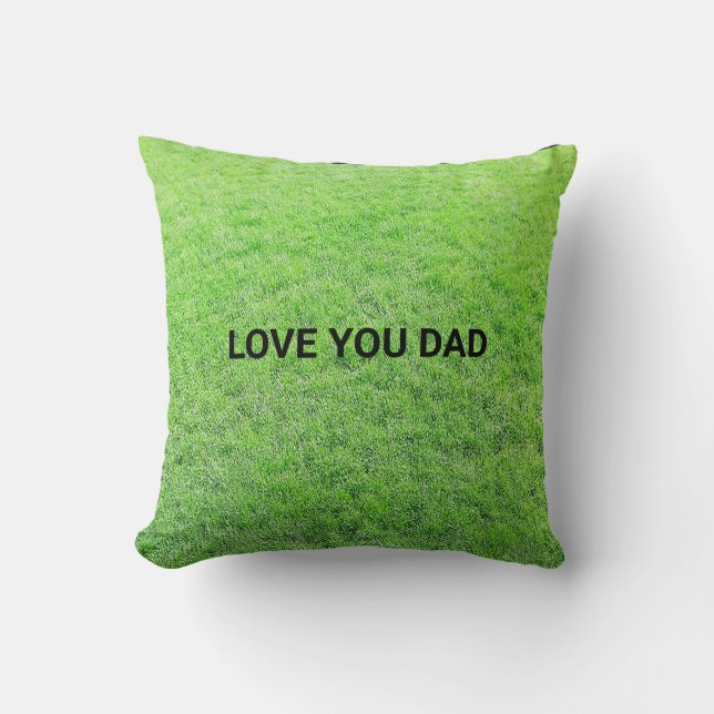 Green Glass design Dad's Throw Pillow (Front)