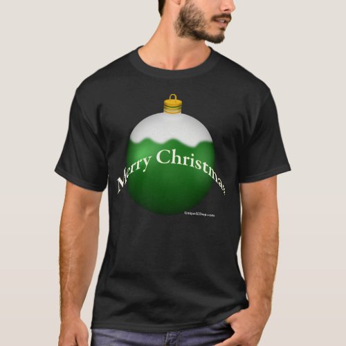 Green Glass Globe Christmas Ornament Dark T_Shirt