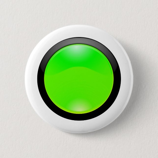 Green Glass Pinback Button (Front)