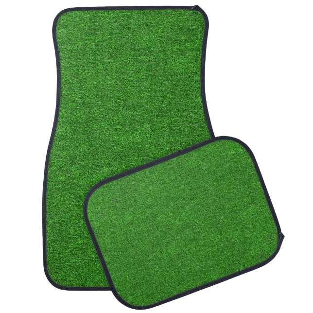 Green Glimmer Grass Look Car Floor Mat (Set)