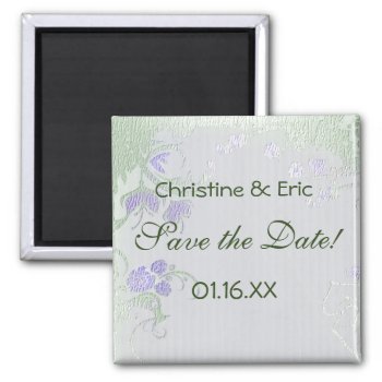 Green Glimmer Lilac-greyadjustedbknd Magnet by SpiceTree_Weddings at Zazzle