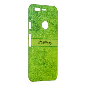 Green Glitter Artsy Abstract Add Name Uncommon Google Pixel Case (Back/Right)