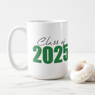 Green Glitter Class of 2025 Coffee Mug