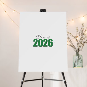 Green Glitter Class of 2026 Autograph Board
