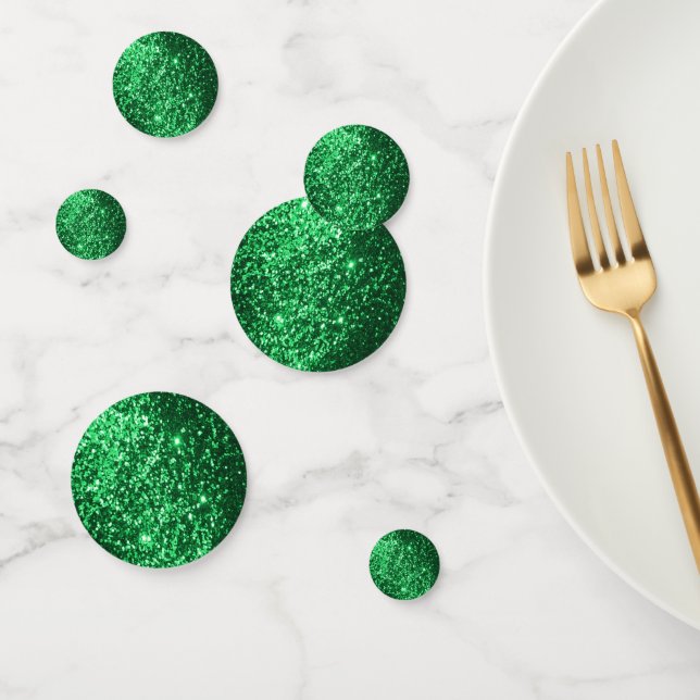 Green Glitter Confetti (Group)