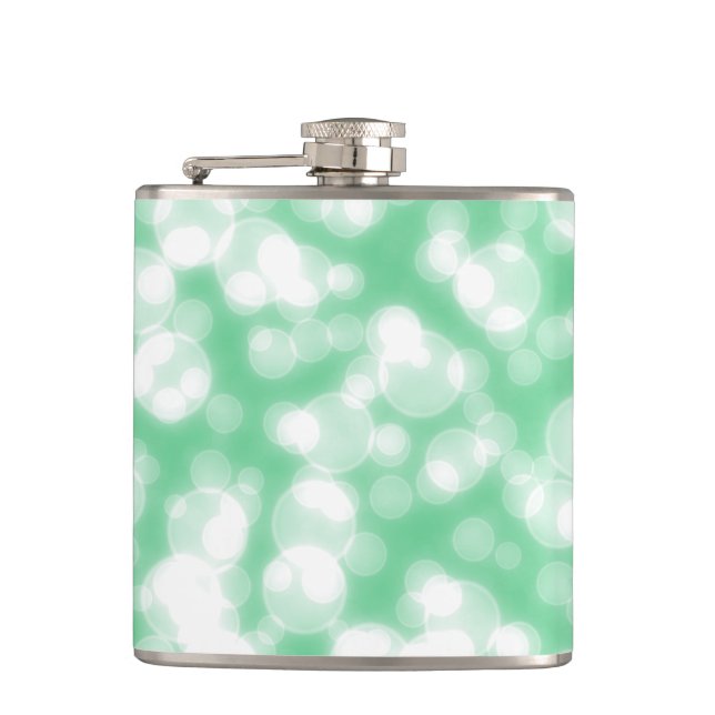 Green Glitter Faux foil Confetti Flask (Front)