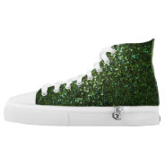 Green Glitter High-top Sneakers at Zazzle