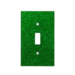 Green Glitter Home Decor Light Switch Cover