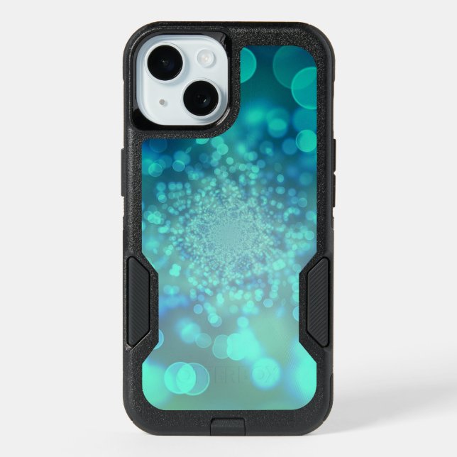 Green Glitter  iPhone 15 Case (Back)