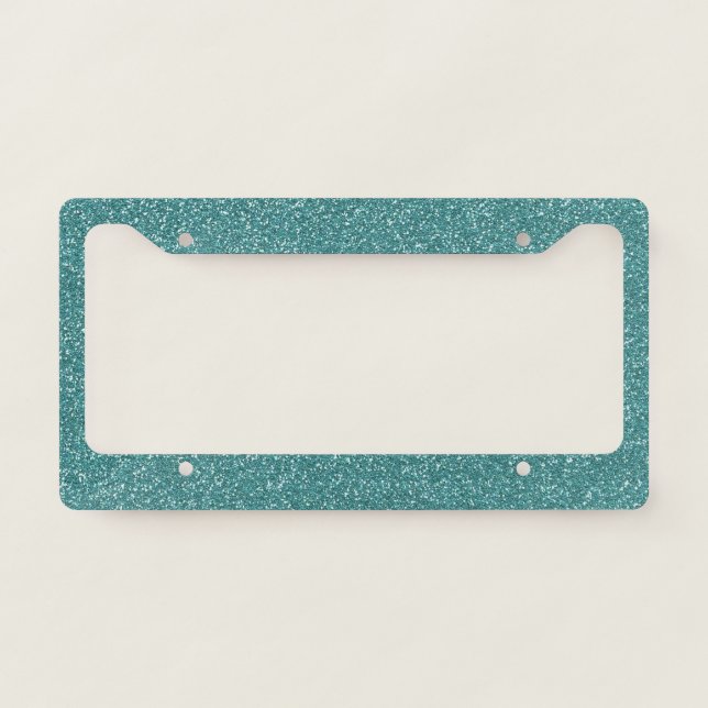 Green Glitter License Plate Frame (Front)