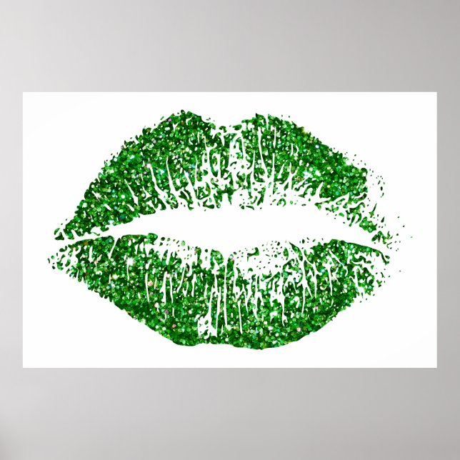 Green Glitter Lips #2 Poster (Front)