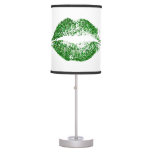 Green Glitter Lips #2 Table Lamp at Zazzle
