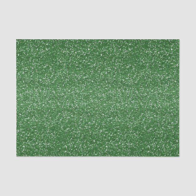 GREEN GLITTER LOOK MARDI GRAS TISSUE PAPER (Front)