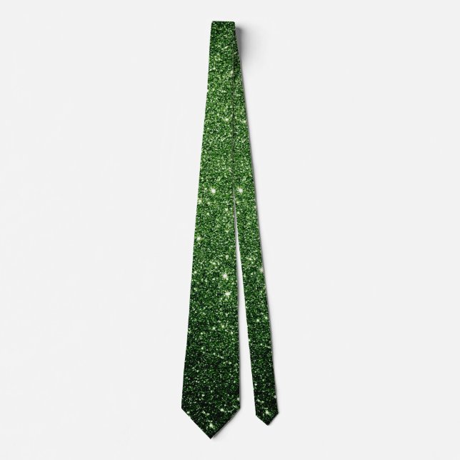 Green Glitter Neck Tie (Front)