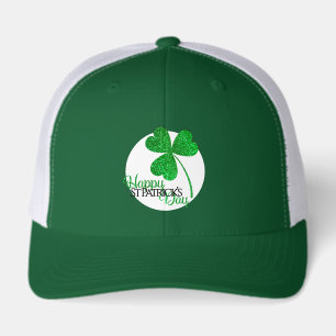 Green Glitter Shamrock Happy St Patrick’s Day Hat