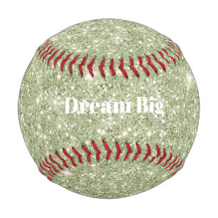 Green Glitter Sparkle Baseball