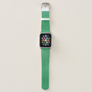 Green Glitter, Sparkle, Glitter Background Apple Watch Band