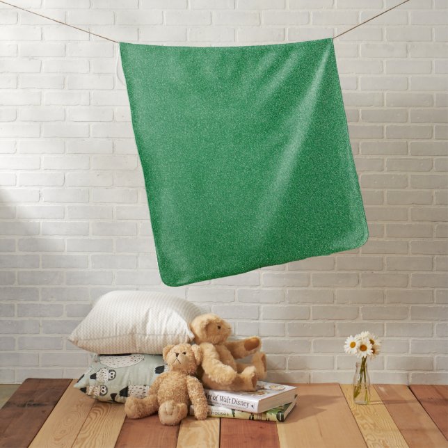Green Glitter, Sparkle, Glitter Background Baby Blanket (In Situ)