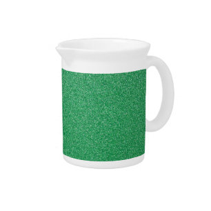 Green Glitter, Sparkle, Glitter Background Beverage Pitcher