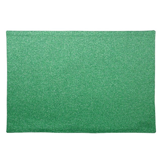 Green Glitter, Sparkle, Glitter Background Cloth Placemat (Front)