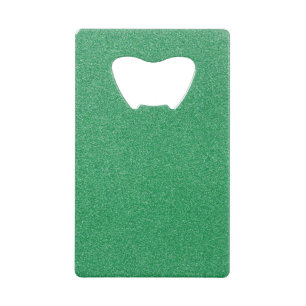 Green Glitter, Sparkle, Glitter Background Credit Card Bottle Opener