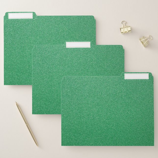 Green Glitter, Sparkle, Glitter Background File Folder (Set)