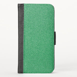 Green Glitter, Sparkle, Glitter Background iPhone X Wallet Case